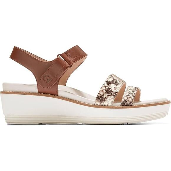 NWT Cole Haan Women's Originalgrand Sandal, Dark Cuo Sanddollar Snake Print-Sz11 - Picture 5 of 7